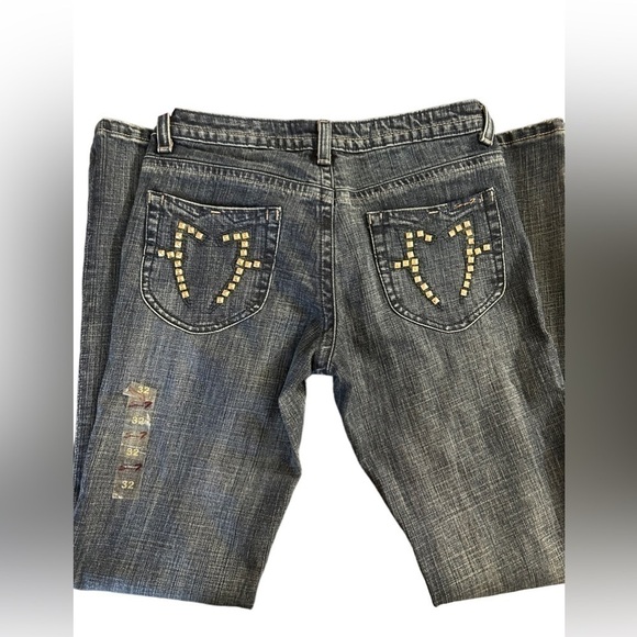 Seven7 Stud Double 7 Bootcut Women's Jean Bonanza Blue ~ NWT ~ Size: 32 - Picture 3 of 14